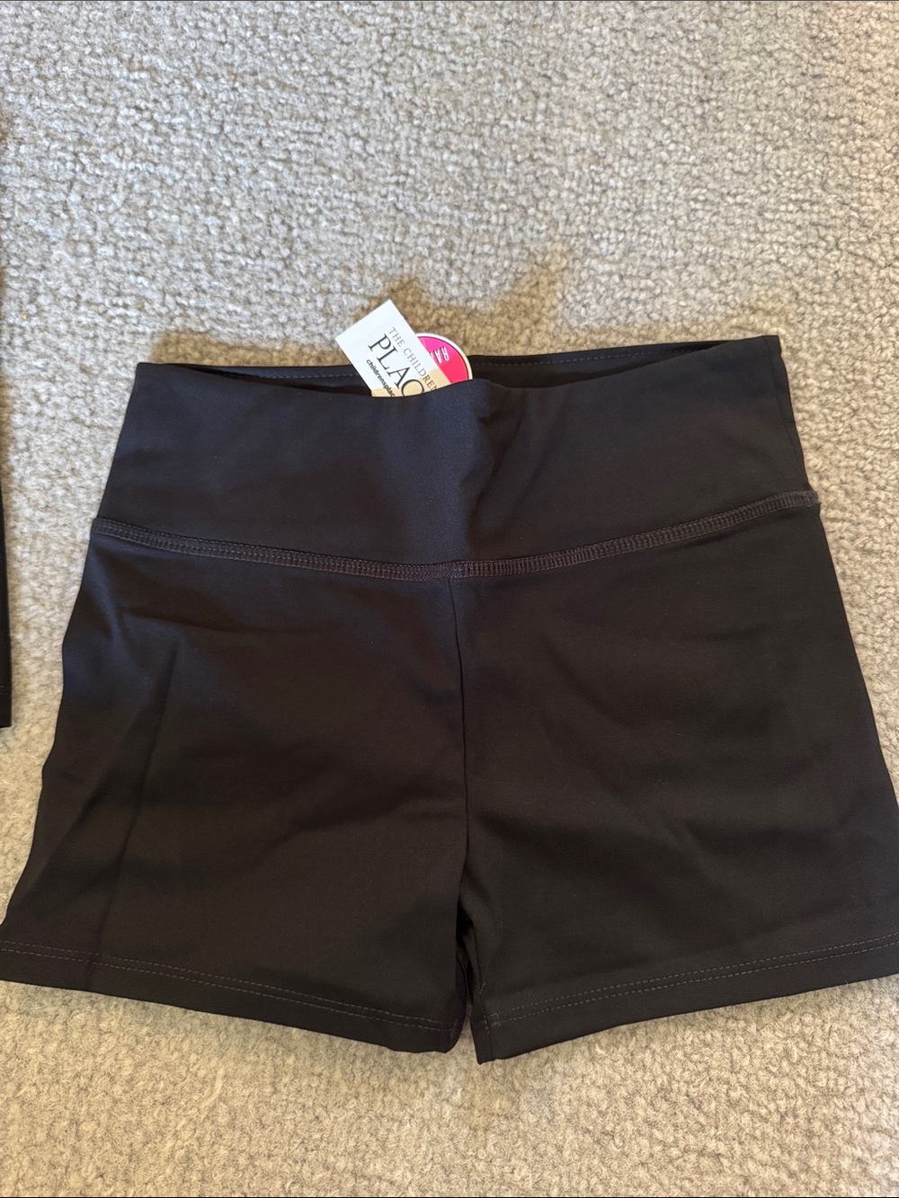 The Children's Place Black Kids High-Rise Athletic tumble Shorts